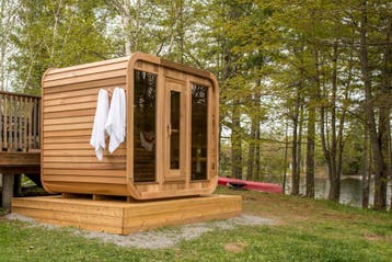 Dundalk Luna Red Cedar Clear sauna 213 x 244 cm (PD), Sport en Fitness, Sauna, Ophalen of Verzenden, Nieuw