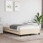 vidaXL Bedframe zonder matras 120x190 cm stof crèmekleurig, Huis en Inrichting, Slaapkamer | Bedden, Verzenden, Nieuw, 190 cm of minder