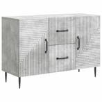 vidaXL Dressoir met lade Betongrijs 89 x 34,5 x 60 cm, Verzenden, Nieuw, Overige houtsoorten, Minder dan 50 cm