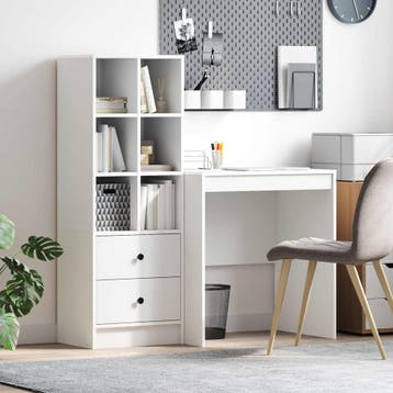 vidaXL Bureau Wit 115,5 x 50 x 127 cm 2 st, Verzenden, Nieuw