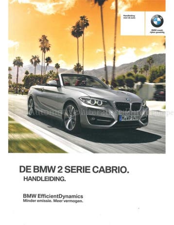 2015 BMW 2 SERIE CABRIO INSTRUCTIEBOEKJE NEDERLANDS