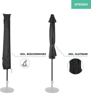 2dekans | VONROC Balkonparasol Magione Halfrond – Voorzien, Ophalen of Verzenden, Zo goed als nieuw
