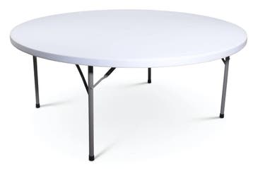 Klaptafel rond 180cm | Lichtgrijs, Ophalen of Verzenden, Nieuw, Rond, Kunststof