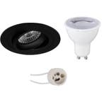 6W Dimbare LED Spot Set - Kantelbare Ronde Inbouwspot Mat Zw, Huis en Inrichting, Ophalen of Verzenden, Nieuw