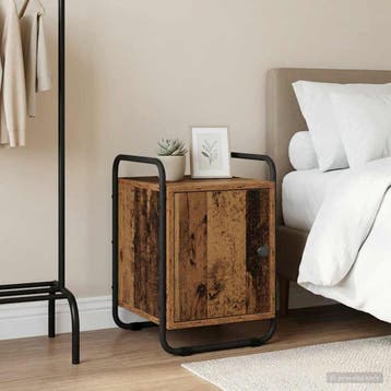 vidaXL Nachtkastje Oud hout Bewerkt hout, Huis en Inrichting, Minder dan 45 cm, Verzenden, Nieuw, Minder dan 55 cm