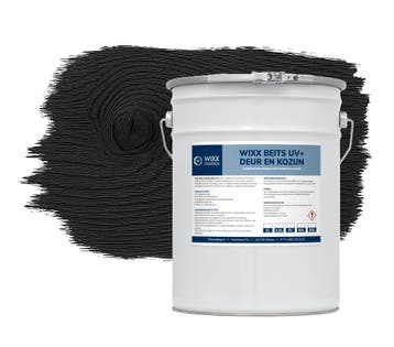 Wixx Deur en Kozijn Beits UV+ Zwart 1L, Verzenden, Zwart, Nieuw, Beits