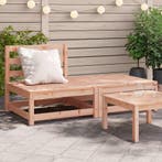 vidaXL Tuinbank zonder armleuningen met voetenbank massief, Tuin en Terras, Tuinsets en Loungesets, Verzenden, Nieuw