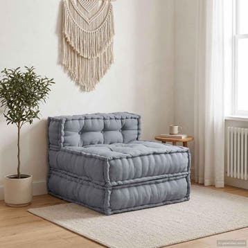 Loungebank 70x70cm Grijs | Binnen/Buiten | Laatste Stuk!, Huis en Inrichting, Eenpersoons, Minder dan 75 cm, Ophalen of Verzenden