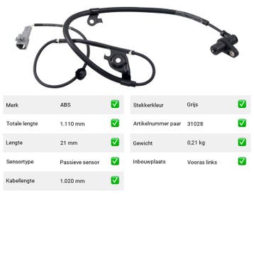 ABS-sensor Toyota Celica 1.8 16V VT-i (T23) Van 1999-08 tot, Verzenden, Nieuw, Toyota