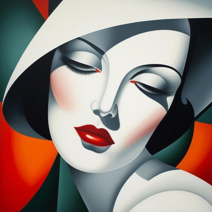 I_KONIQ - IM IN LOVE inspirated by TAMARA DE LEMPICKA, Antiek en Kunst, Curiosa en Brocante