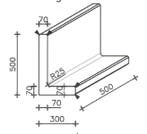 Betonnen L-element 50x30x50 zwart, Tuin en Terras, Ophalen of Verzenden, Nieuw, Beton