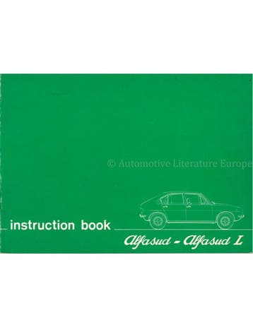 1975 ALFA ROMEO ALFASUD L INSTRUCTIEBOEKJE ENGELS, Auto diversen