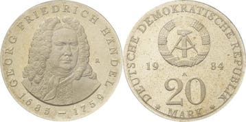 20 Mark 1984 Kurs- en Gedenkmunten, Verzenden