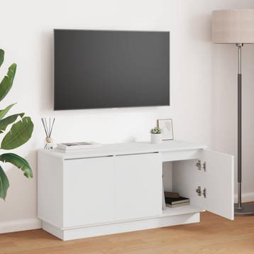 vidaXL TV-kast 100 x 38 x 49 cm Wit Bewerkt hout, Minder dan 50 cm, Verzenden, Nieuw, Minder dan 100 cm