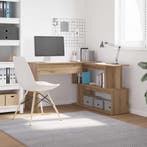 vidaXL Hoekbureau 200,5x50x76 cm bewerkt hout artisanaal, Huis en Inrichting, Bureaus, Verzenden, Nieuw