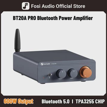 Fosi Audio BT20A PRO Bluetooth 5.0 Versterker - 2x 300W Mini, Verzenden, Nieuw