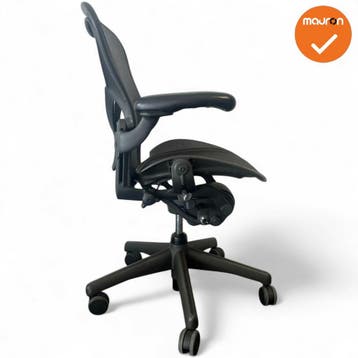 Herman Miller - Aeron - B - zwart voetkruis - Inclusief P..., Werkplek, Ophalen of Verzenden, Gebruikt, Stoel