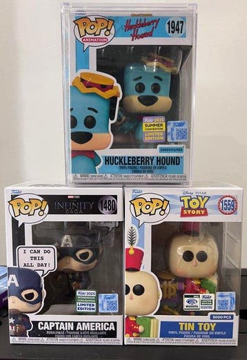 Funko - Funko Pop Huckleberry Hound; Captain America; Tin