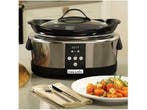 CrockPot CR605 - Slow Cooker 5,7L - Digitaal programmeerbaar, Verzenden, Zo goed als nieuw