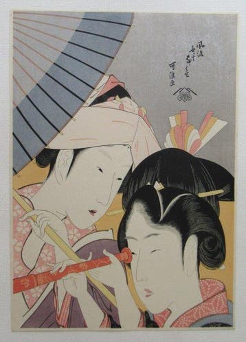 Telescope from the series Furyu Nakute Nanakuse - Katsushika