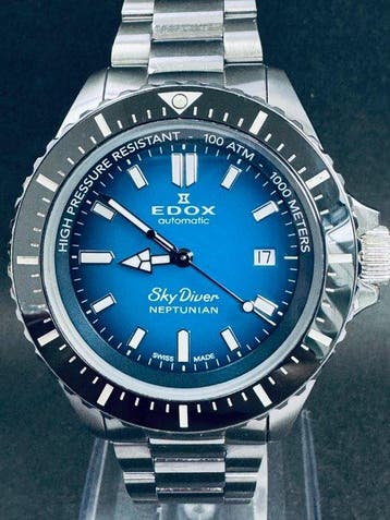 Edox - Sky DIver Neptunian - 80120 - Heren - 2010-2020, Nieuw