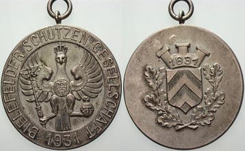 Schuetzenmedaille 1931 Bielefelder medaille, Verzenden