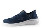 Skechers Instappers in maat 42 Blauw, Overige typen, Zo goed als nieuw, Skechers, Verzenden
