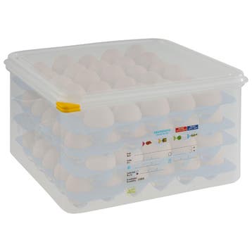 GGM Gastro | (6 stuks) Eiercontainer - GN 2/3 - met deksel -, Verzenden