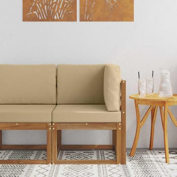 vidaXL Buiten Hoek Sofa Massief Acaciahout, Verzenden, Nieuw