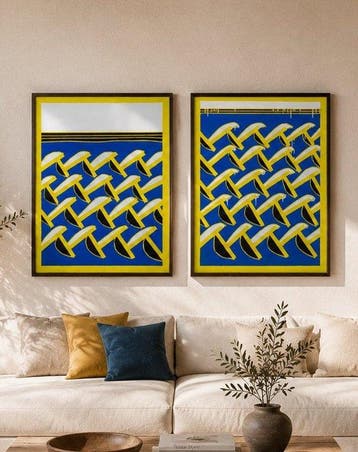 Baptiste Laurent - Vagues noires I et II Diptych XXL,