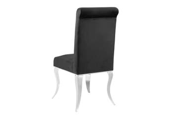 Stoel MODERN BAROCK, zwart fluweel met zilverkleurige, Huis en Inrichting, Stoelen, Ophalen of Verzenden, Nieuw