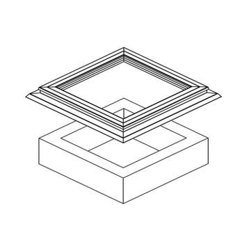 Skylux renovatiekader 60x60 cm, Minder dan 80 cm, Verzenden, Minder dan 80 cm, Nieuw