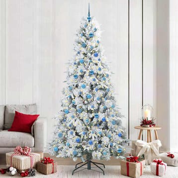 vidaXL Kunstmatige Inklapbare Kerstboom Wit 240 cm PE en PVC, Diversen, Verzenden, Nieuw