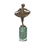 Beeldje - little ballerina - Brons, Marmer