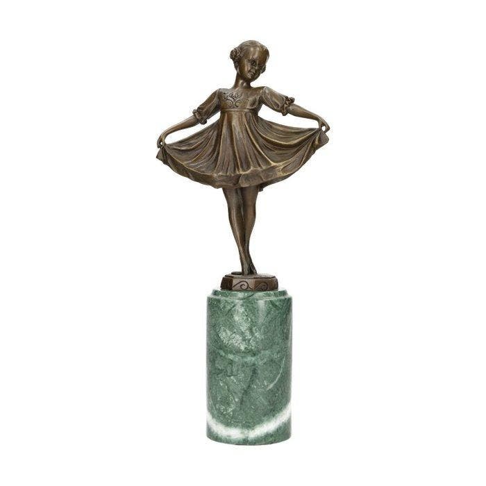 Beeldje - little ballerina - Brons, Marmer, Antiek en Kunst, Kunst | Designobjecten