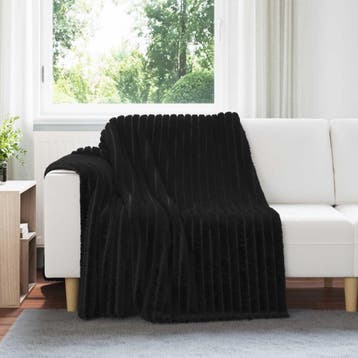 vidaXL Kleden 6 pcs Zwart 200 x 150 cm Fleece, Verzenden, Nieuw, Zwart