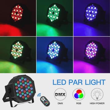 2x U'King LED Par Licht 36 RGB DMX Stage Verlichting voor Fe, Verzenden, Nieuw