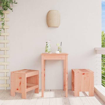 vidaXL Barkrukken 2 st 40x36x45 cm massief douglashout, Tuin en Terras, Tuinstoelen, Verzenden, Nieuw