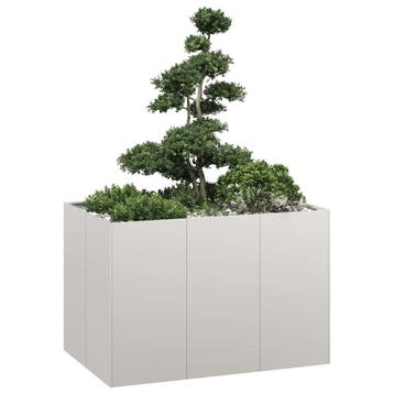 vidaXL Plantenbak 120x80x80 cm roestvrij staal, Verzenden, Nieuw, Metaal
