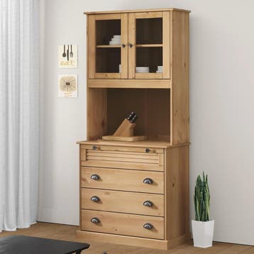 vidaXL buffetkast VIGO 80x40x176 cm massief grenenhout, Minder dan 50 cm, Verzenden, 75 cm of meer, Nieuw