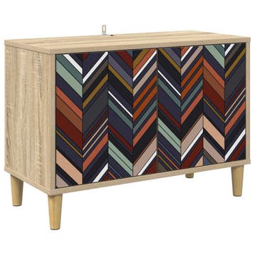vidaXL Tv-meubel OMMEN 69 x 33 x 50 cm Sonoma Bewerkt hout, Minder dan 50 cm, Verzenden, Nieuw, Minder dan 100 cm