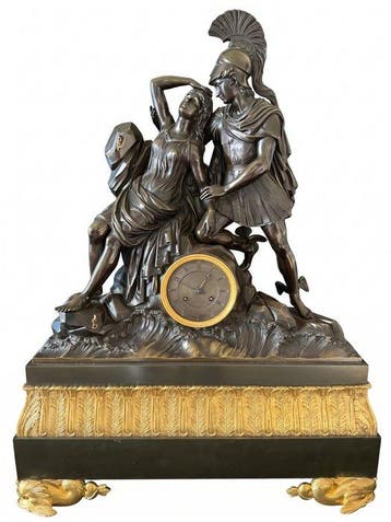 Figurale pendule, Monumentale pendel (85 cm) - dépoque