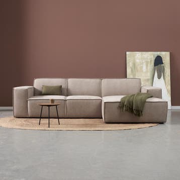 *WOONWINKEL* PEPP Interiors Play Beige Bank Met Chaise Longu, Verzenden, Nieuw
