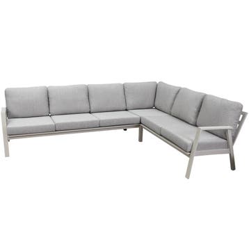 Barolo hoek loungeset 4 delig aluminium latte zand, Ophalen of Verzenden, Nieuw, Aluminium