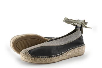 Shabbies Amsterdam Espadrilles in maat 39 Grijs, Shabbies Amsterdam, Verzenden, Zo goed als nieuw, Grijs