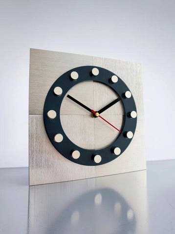 Wandklok - Juwelier Hörl Prototype - Mid-century modern Glas, Antiek en Kunst