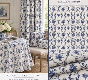 1710Prestigieuze en exclusieve stof in Toile de Jouy-stijl
