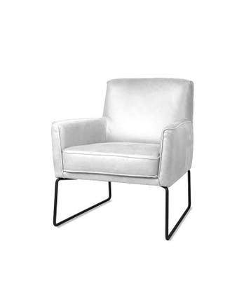 Fauteuil Bach - fauteuils - Wit, Huis en Inrichting, Nieuw, Wit, Leer