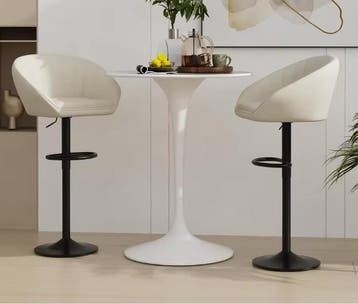 Set van 2 Stoffen Barkrukken – Verstelbaar & Draaibaar, Verzenden, Nieuw