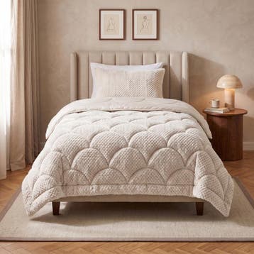 Lazy all-in-one dekbed Teddy fur - beige - 140 x 200 cm |, Verzenden, Nieuw, Beige